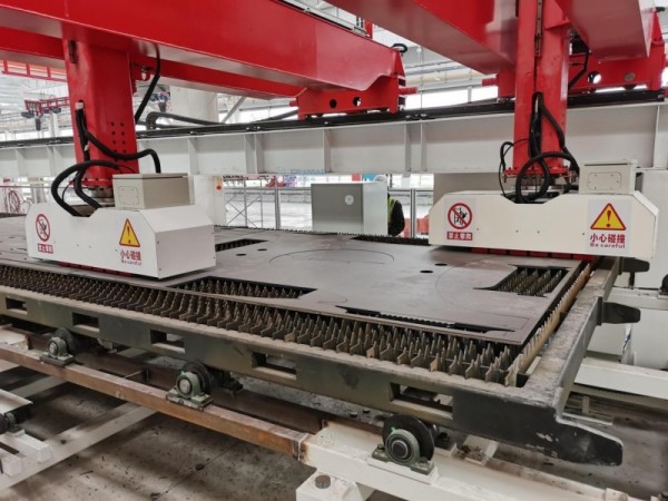 干豪電永磁鐵夾具攜手視比特AI+3D視覺，共筑重工智能下料分揀新標桿